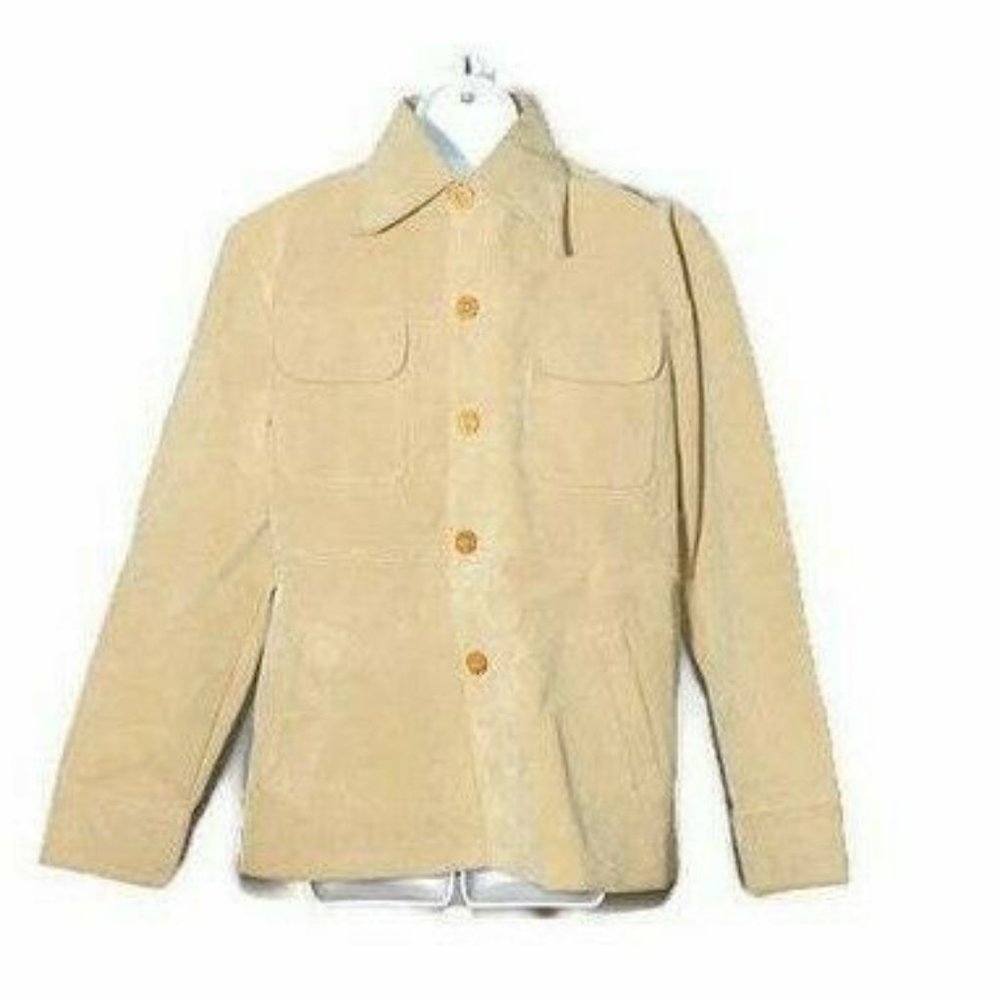 Vintage‎ Pacific Trail Coat PVC Suede Wood Large